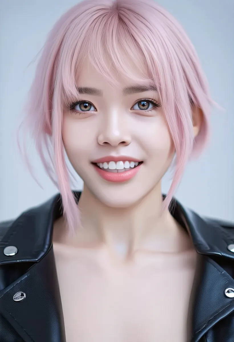 Beautiful Girl with Pink Hair and Light Purple Eyes - AI Image Gallery ...