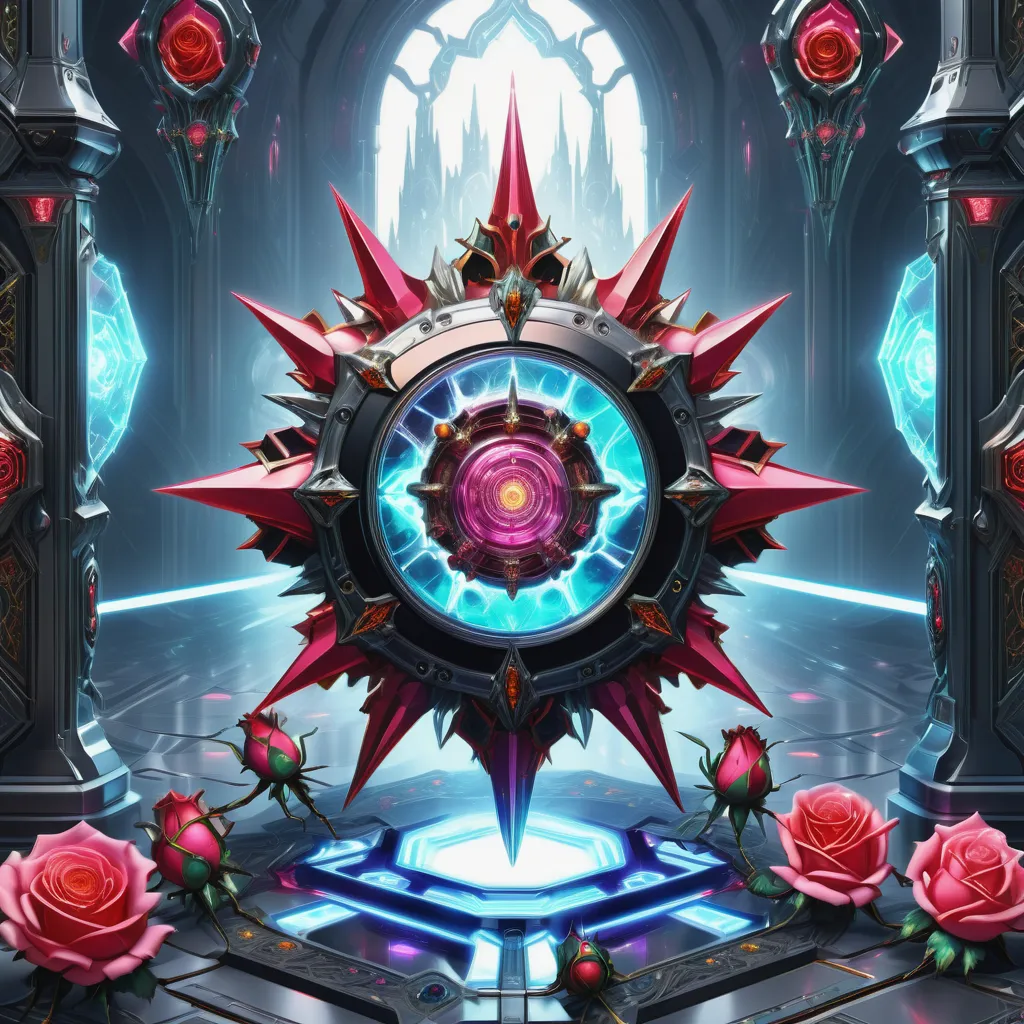 Quantum Force Field Nexus with Rose and Knight - AI Image Gallery | Diffus