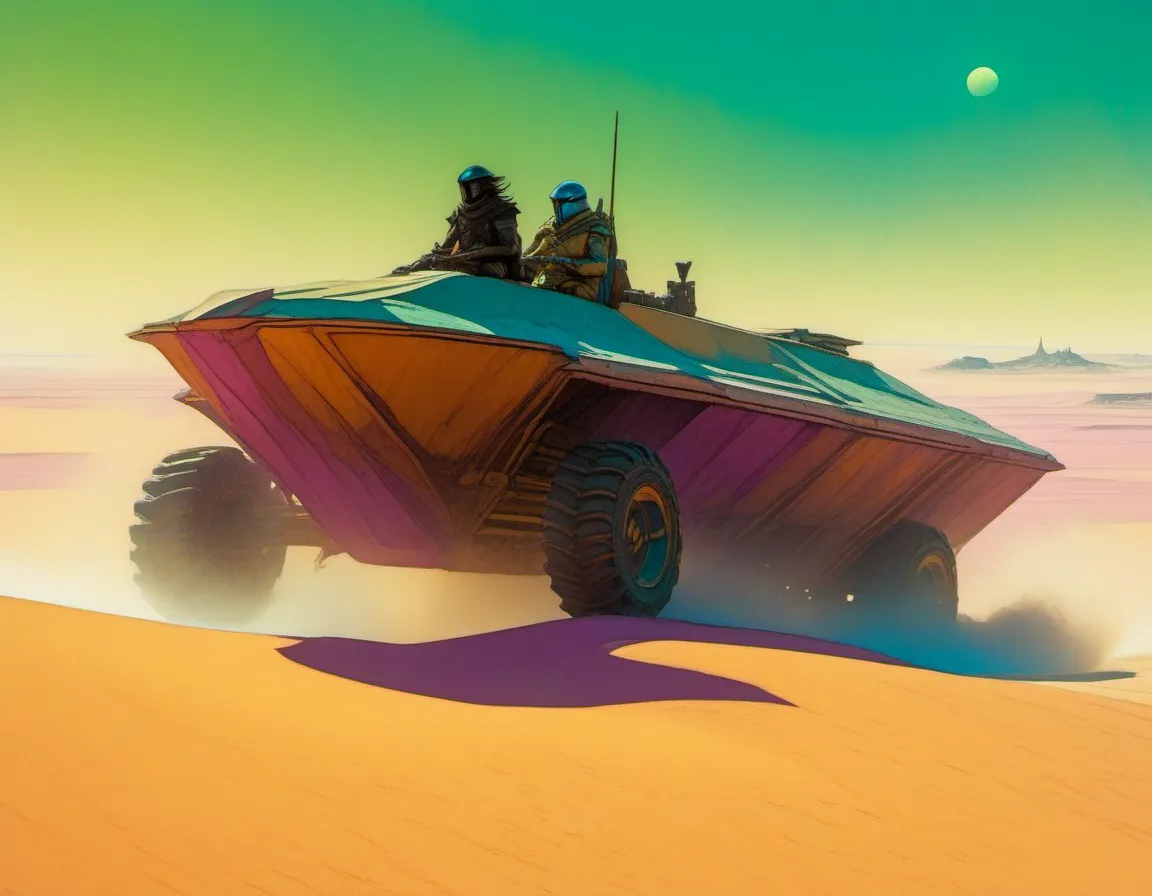 Cryptid Rogue Riding Exocraft Across Desert Terrain - AI Image Gallery ...