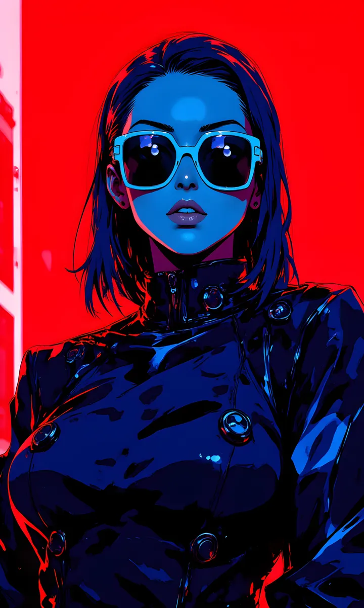 Futuristic Portrait of Woman with Sunglasses - AI Image Gallery | Diffus
