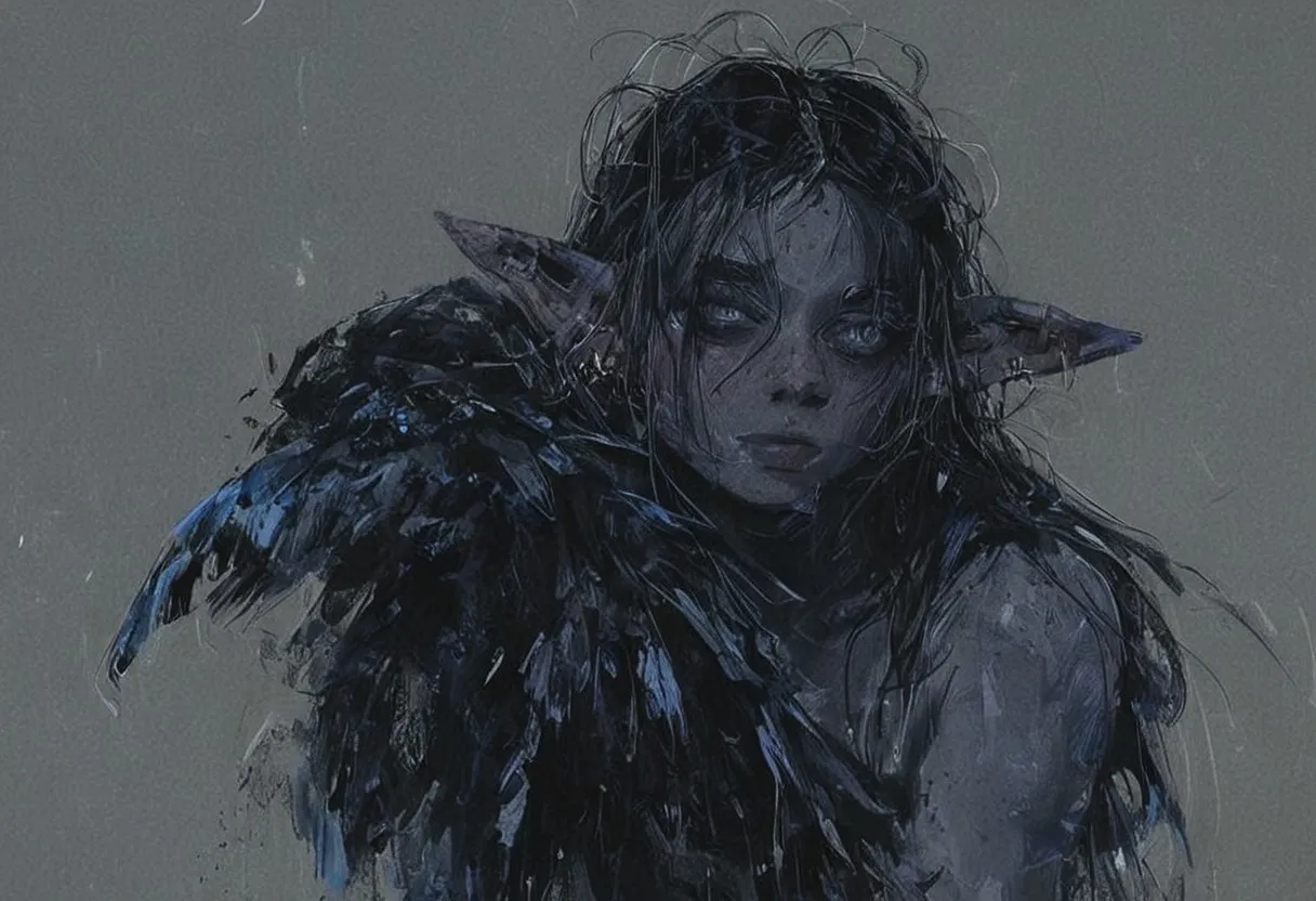 Elf Girl with Pointy Ears and Feathers - AI Image Gallery | Diffus