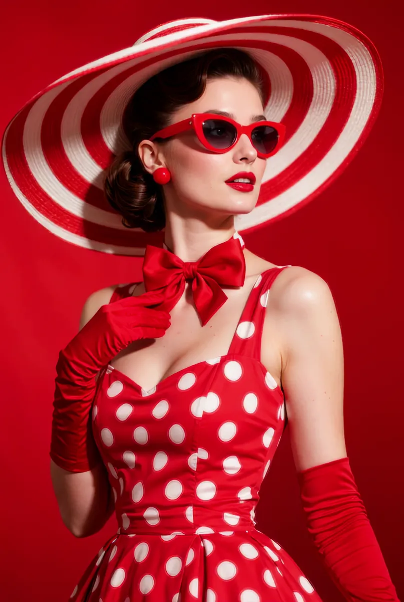Foulard à Cheveux Pin-up en Noir à Pois ZaZoo | Topvintage
