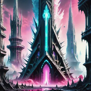 A hyper-detailed dark fantasy digital artwork featuring towering Underworld Towers surrounded by marsh mists, backlit with volumetric and rim lighting effects.