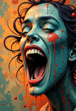 鮮明超現實主義：滴落的油漆、大膽色彩與生動奇幻生物 V1