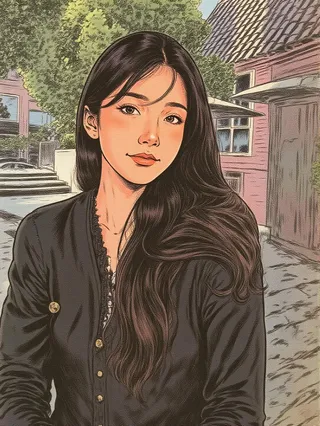 Hand-drawn American comic style redrawing v1.0